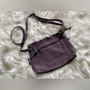 ROOTS Purple Colour Genuine Leather Edie Bag